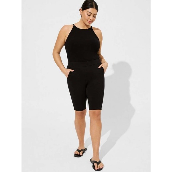 torrid Pants - Torrid Black Biker Shorts 0X
